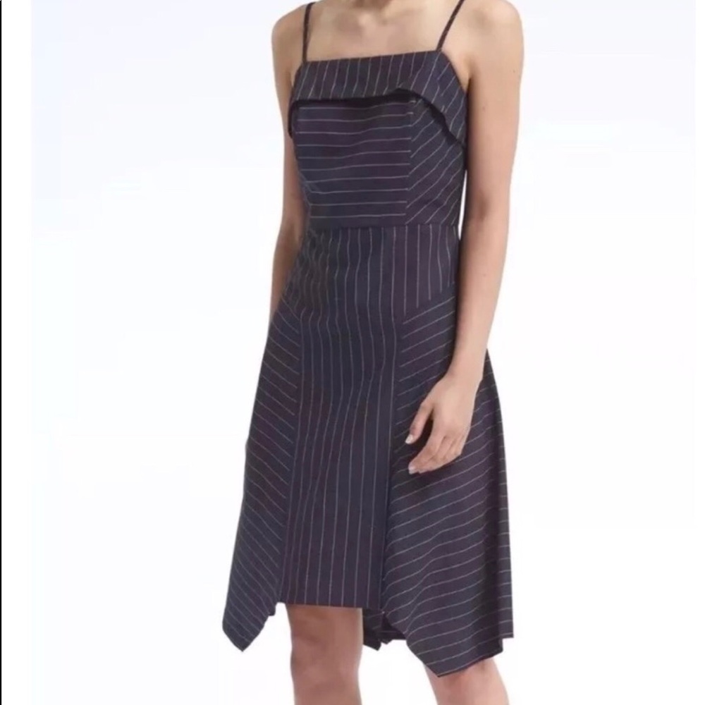 NWT Banana Republic Navy Blue Stripe Dress